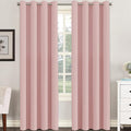 H.VERSAILTEX Blackout Curtain for Living Room Thermal Insulated Window Treatment Curtain Extra Long 96 inch Length Energy Saving Grommet Top Blackout Drape, One Panel, Baby Pink, 52" W x 96" L