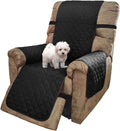 U-NICE HOME Recliner Chair Covers Reversible Chair Cover Pet Covers for Dogs with Elastic Straps Water Resistant Diamond Quilted (28''Recliner Oversized, Black/Black)