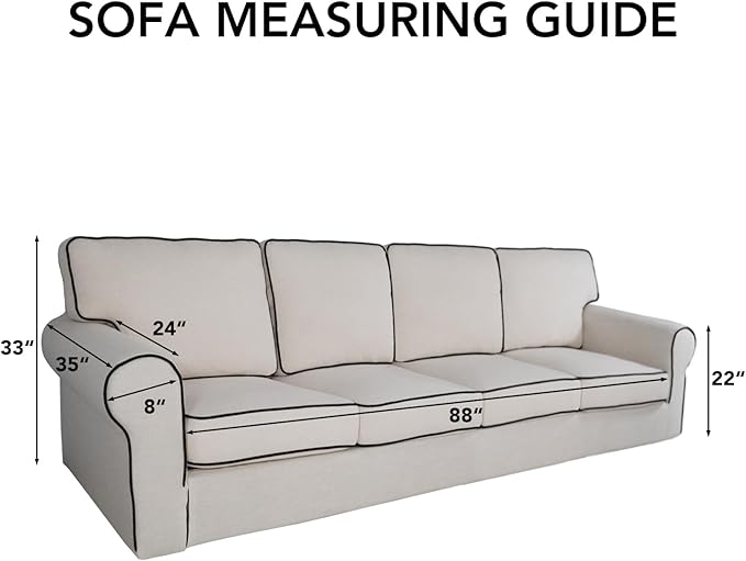 PureFit Reversible Quilted Sofa Cover, Water Resistant Slipcover Furniture Protector, Washable Couch Cover with Non Slip and Elastic Straps for Kids, Dogs, Pets (XX Large, Light Gray/Light Gray)