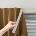 Self Adhesive Curtains, Stick Curtain Blackout Shades Window Cover Curtains for Living Room No Drilling, 35" W X 59" L, Brown, 1 Panel