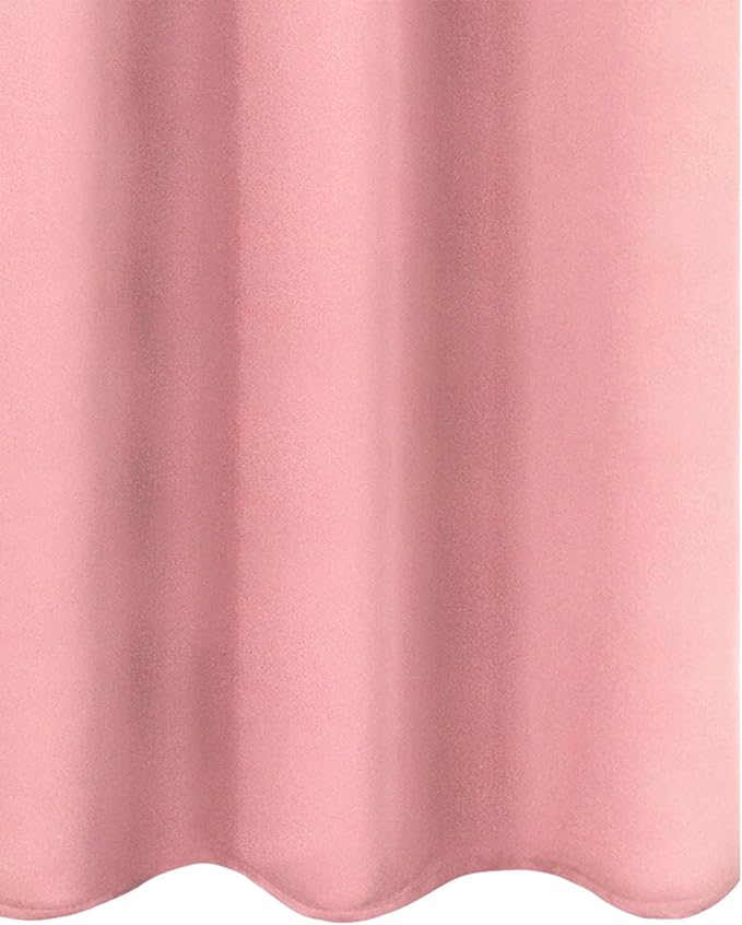 LEMOMO Blackout Curtains 66 x 72 Inch Long Pink Curtains Set of 2 Panels Room Darkening Curtains for Bedroom and Living Room