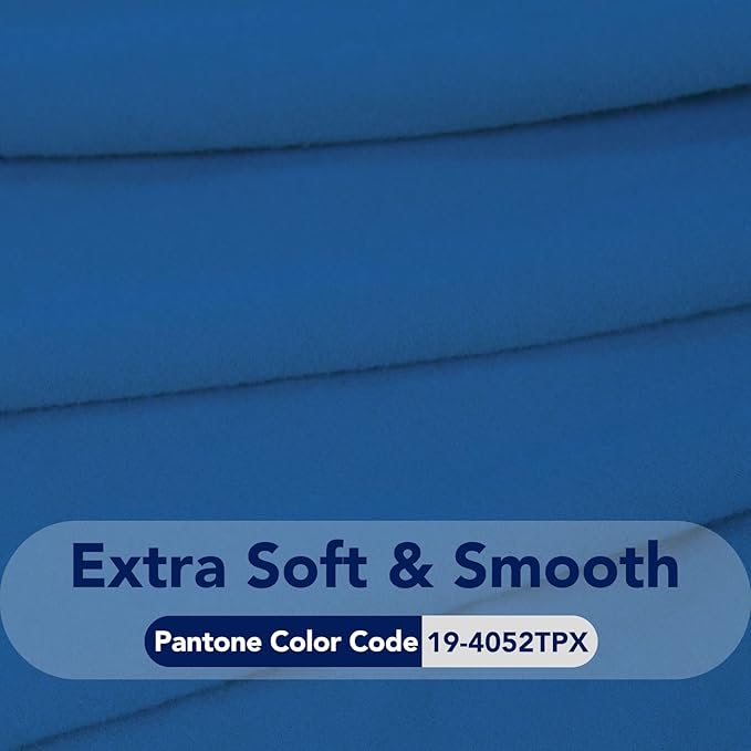 PureFit Super Stretch Chair Sofa Slipcover with Pocket – Spandex Non Slip Soft Couch Sofa Cover, Washable Furniture Protector with Elastic Bottom for Kids, Pets （Recliner, Classic Blue）