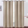 LEMOMO Khaki Thermal Blackout Curtains/42 x 84 Inch/Set of 2 Panels Room Darkening Curtains for Bedroom