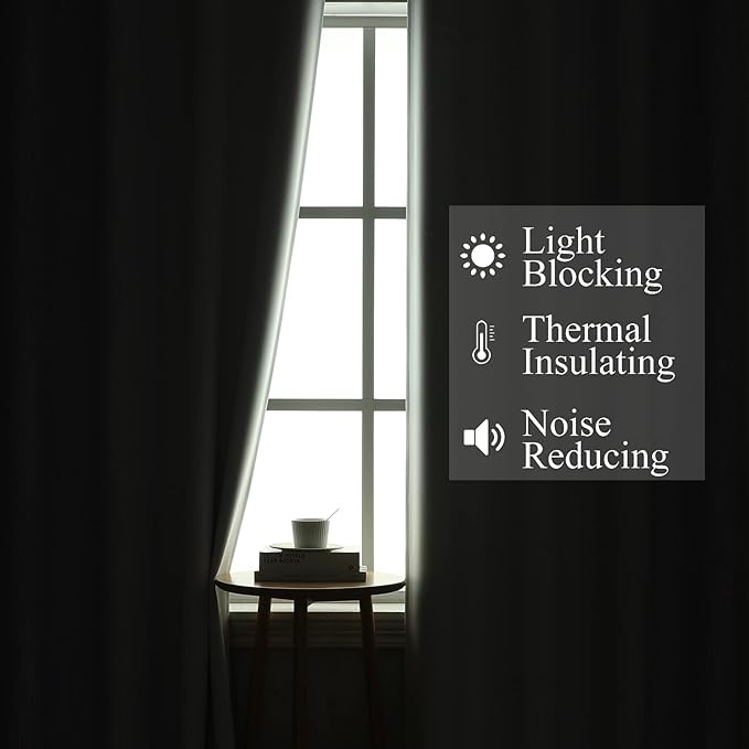 Estelar Textiler Lilac and Greyish White Blackout Curtains 54 Inch Length, Light Blocking Gradient Grommet Drapes for Living Room, Thermal Insulated Ombre Curtains for Bathroom,52Wx54L,2 Panels