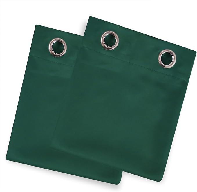 LEMOMO Blackout Curtains 52 x 120 Inch Long Dark Green Curtains Set of 2 Panels Room Darkening Curtains for Bedroom and Living Room