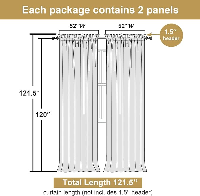 Lecloud Leia White Sheer Curtains 120 Inches Long 2 Panels, Jacquard Textured Voile Curtains, Modern Gauzy Windows Decor Drapes with Dual Rod Pockets for Living Room Bedroom, Each 52" W x 120" L