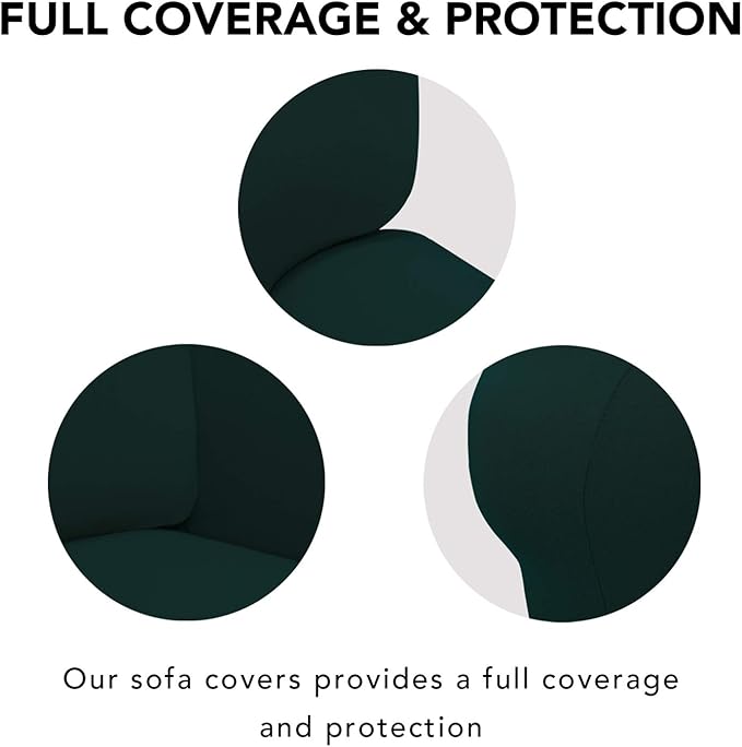 PureFit Super Stretch Sofa Slipcover – Spandex Non Slip Soft Couch Sofa Cover, Washable Furniture Protector with Non Skid Foam and Elastic Bottom for Kids, Pets （Oversized Sofa, Deep Teal）