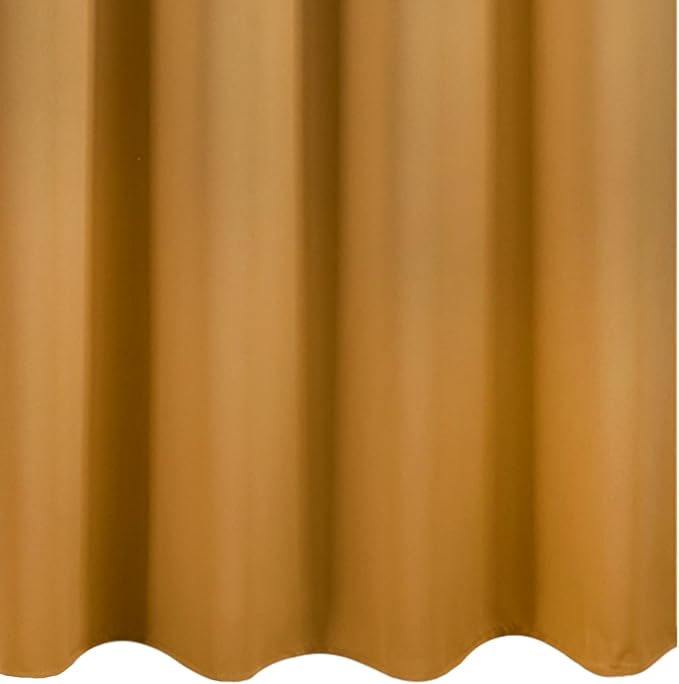 LEMOMO Blackout Curtains 66 x 72 Inch Long Mustard Yellow Curtains Set of 2 Panels Room Darkening Curtains for Bedroom and Living Room