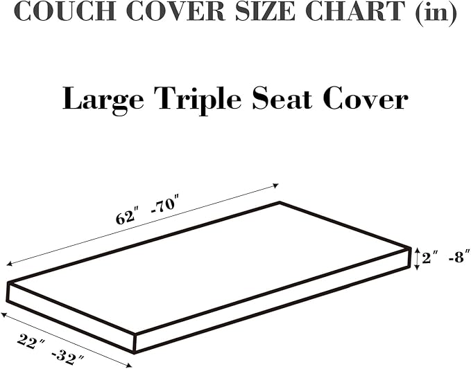Couch Covers for 3 Cushion Sofa Pet Friendly Couch Cushion Covers Universal Sofa Covers Washable Stretch Slipcovers for Sectional Sofa (Texture Sea Blue,Large Triple Seat Cover)