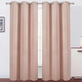 LEMOMO Blush Thermal Blackout Curtains/42 x 84 Inch/Set of 2 Panels Room Darkening Curtains for Bedroom