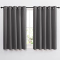 NICETOWN Bedroom Blackout Curtains Panels - Window Treatment Thermal Insulated Solid Grommet Blackout for Living Room (Set of 2, 66 by 54 Inch, Grey)