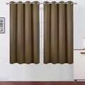 LEMOMO Brown Blackout Curtains 52 x 63 Inch Length/Set of 2 Curtain Panels/Thermal Insulated Room Darkening Curtains for Bedroom and Living Room