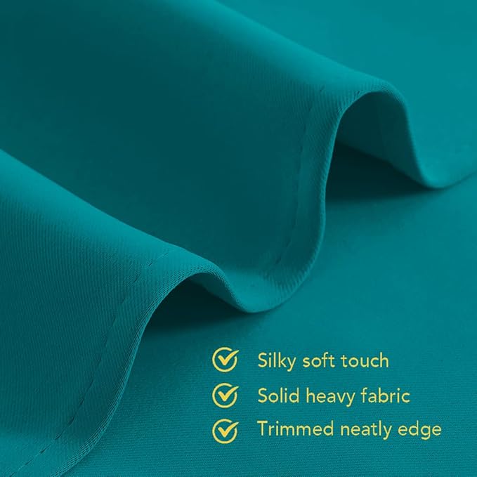 NICETOWN ROM Darkening Curtains 72 inch Length 2 Panels, Thermal Insulated Grommet Blackout Curtains for Modern Casual Elegant Bedroom Kids Room Theme Decoration (Peacock Teal, 2 Pieces, W42)