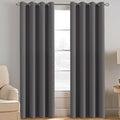 H.VERSAILTEX Blackout Curtain for Living Room Thermal Insulated Window Treatment Curtain Extra Long 108 inch Length Energy Saving Solid Grommet Blackout Drape, One Panel, Charcoal Gray, 52"W x 108"L