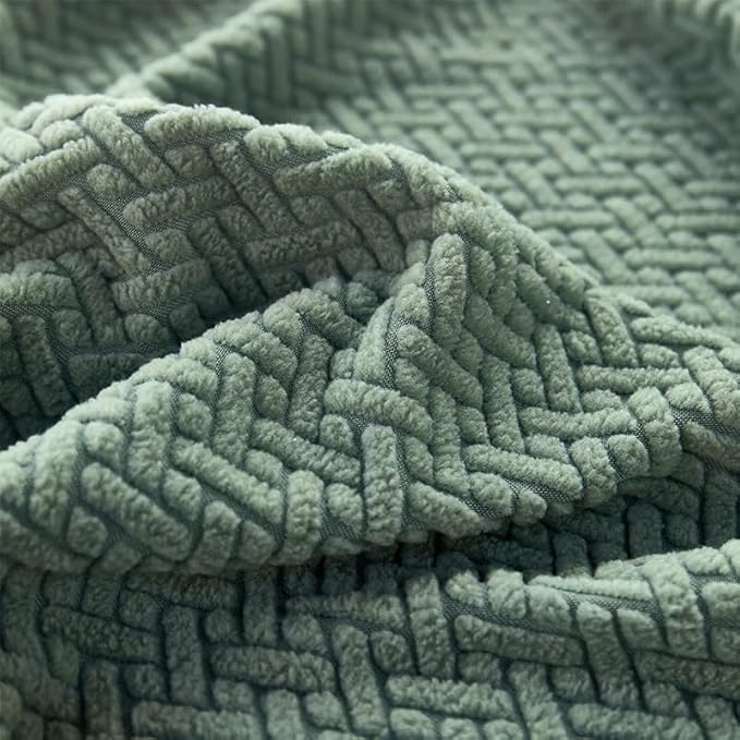 Sofa Covers Couch Covers for Sofa Pet Friendly Couch Cushion Covers Universal Sofa Covers Washable Stretch Slipcovers for Sectional Sofa (Texture Green,Extra Large Single Seat Cover)