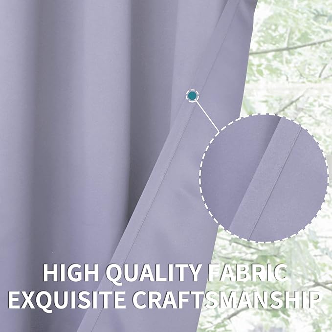 BGment Room Darkening Curtains 84 Inches Long - Grommet Thermal Insulated Drapes Window Treatment Curtains for Bedroom, 2 Panels, 42 x 84 Inch, Lavander