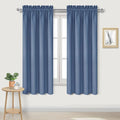 DWCN Blackout Curtains – Thermal Insulated, Energy Saving & Noise Reducing Bedroom and Living Room Curtains, Dusty Blue, W 38x L 63 Inch, Set of 2 Rod Pocket Curtain Panels
