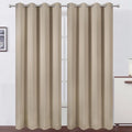 LEMOMO Blackout Curtains 66 x 95 inch/Khaki Curtains Set of 2 Panels/Thermal Insulated Room Darkening Bedroom Curtains
