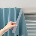 Self Adhesive Curtains, Black Out Shade for Window, Blackout Fabric Temporary Window Coverings Easy to Hang Curtains No Rod Needed, Use for Bedroom, Room, Kitchen, 47"W X 71"L, Lake Blue, 1 Panel