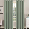 H.VERSAILTEX Blackout Curtain for Living Room Thermal Insulated Window Treatment Curtain Extra Long 96 inch Length Energy Saving Solid Grommet Top Blackout Drape, One Panel, Cyan, 52" W x 96" L