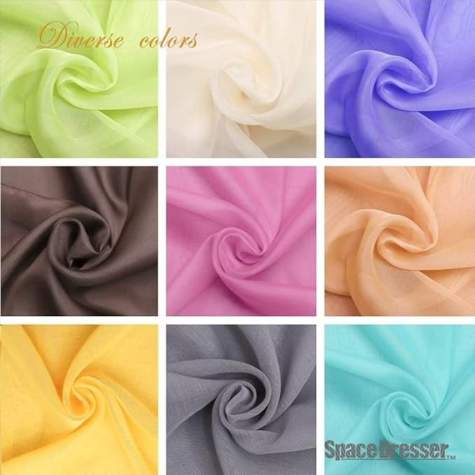 SpaceDresser Basic Rod Pocket Sheer Voile Window Curtain Panels White 1 Pair 2 Panels 38 Width 84 Inch Long for Kitchen Bedroom Children Living Room Yard(Red,38 W x 84 L)