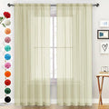SpaceDresser Basic Rod Pocket Sheer Voile Window Curtain Panels Sage Green 1 Pair 2 Panels 52 Width 72 Inch Long for Kitchen Bedroom Children Living Room Yard（Sage Green, 52W x 72L）