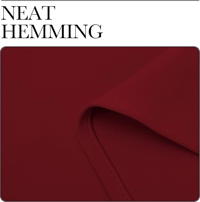 NICETOWN 30 inch Curtains for Small Windows, Thermal Insulated Privacy Short Drapes for Kitchen Bathroom (Set of 2, Burgundy Red, 29" Wide)
