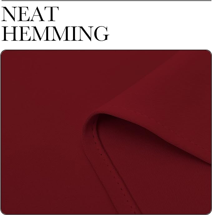 NICETOWN Room Darkening Curtains for Bedroom, Burgundy Red, Set of 2 Panels, 62 x 84 Inch, Triple Weave Home Decoration Thermal Insulated Solid Drapes for Patio Door