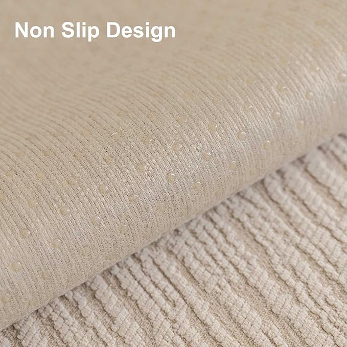 Soft Waterproof Chenille Cover Washable, Non Slip Sectional Sofa Covers for 3 Cushion Couch Sofa L Sharped Sofa Slipcover for Pets, Furniture Protector (1 PCS 36"x63" Coffee)