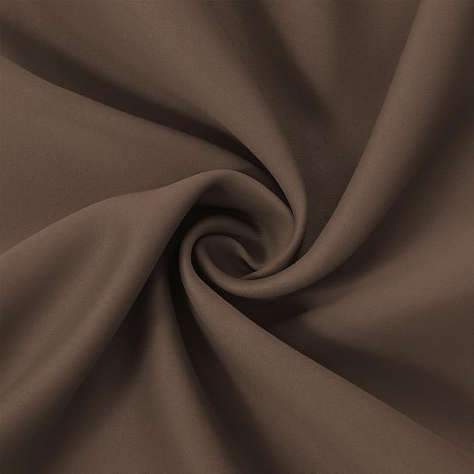 LEMOMO Chocolate Brown Blackout Curtains 38 x 54 Inch Length/Set of 2 Curtain Panels/Thermal Insulated Room Darkening Blackout Curtains for Bedroom