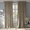 MIULEE Taupe Velvet Curtains 108 inches - Luxury Blackout Curtains for Bedroom Living Room Thermal Insulated Super Soft Window Drapes Rod Pocket & Back Tab, W52 x L108 inches, 2 Panels