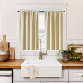 RYB HOME 100% Blackout Short Curtains for Small Window, Thermal Insulated Total Room Darkening Noise Reducing Curtains for Kitchen Bathroom Basement, 52 inches Wide by 36 inches Long, Biscotti Beige