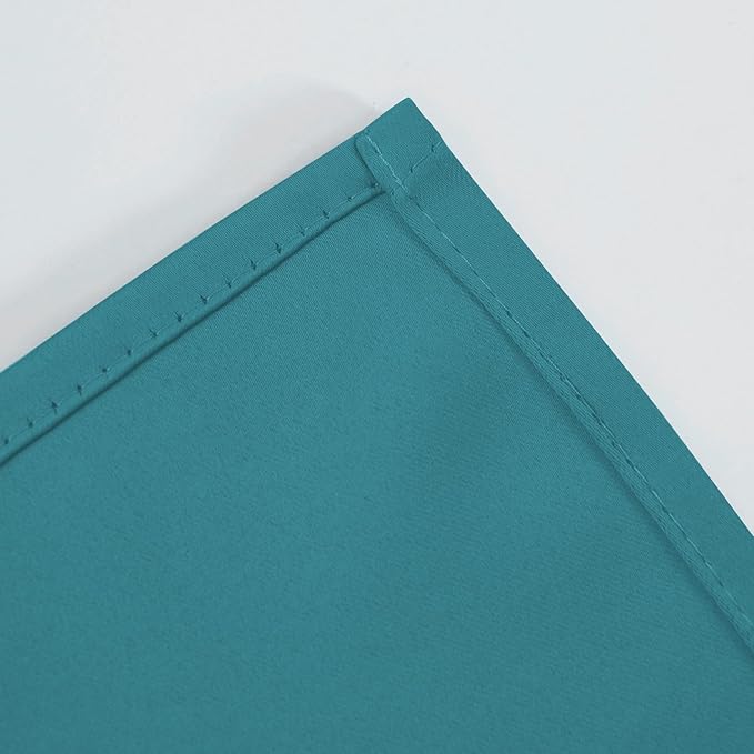 LEMOMO Blackout Curtains 66 x 54 Inch Long Sea Teal Curtains Set of 2 Panels Room Darkening Curtains for Bedroom and Living Room