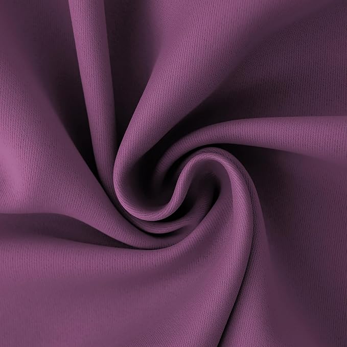 BGment Room Darkening Curtains 72 Inches Long - Grommet Thermal Insulated Drapes Window Treatment Curtains for Bedroom, 2 Panels, 42 x 72 Inch, Eggplant Purple