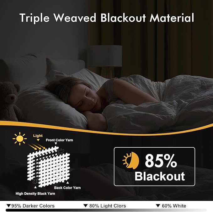 MIULEE Taupe Brown Blackout Curtains for Bedroom Living Room 54 Inches Long 2 Panels, Thermal Insulated Room Darkening Drapes Solid Grommet Noise Reduction Light Blocking Window Treatments 40x54 Inch