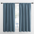 NICETOWN RV Blackout Curtains for Camper Windows, Smoky Blue, 29" Wide by 50" Long, 2 PCs, Short Blackout Curtains & Drapes, Thermal Insulated Blackout Curtain Panels for Kids Room, Play Room