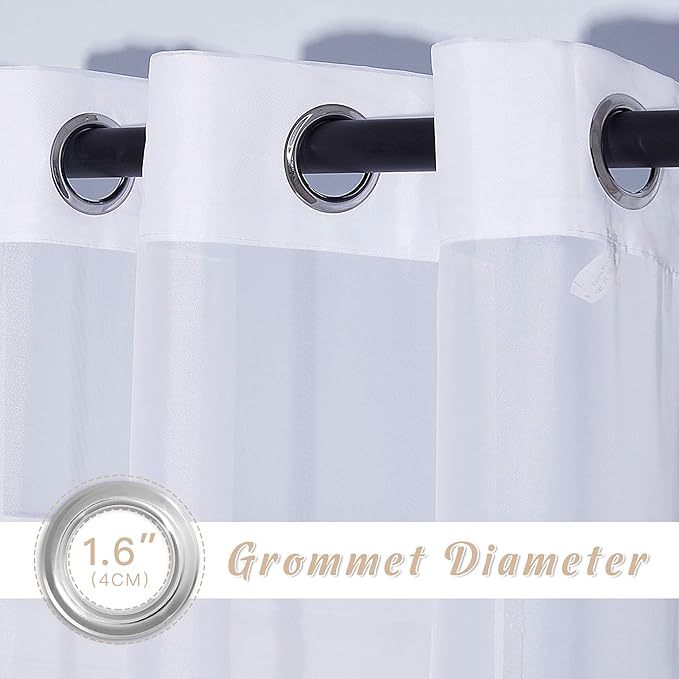 NICETOWN Sheer Curtains 63 inch Length - Grommet Living Room Curtain Panels Voile Textured Soft and Lightweight Window Treatments for Bedroom Decor, W37 x L63, 2 Pieces