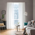 MIULEE 2 Panels Solid Color White Sheer Window Curtains Elegant Window Voile Panels/Drapes/Treatment for Bedroom Living Room (54 X 54 Inches White)