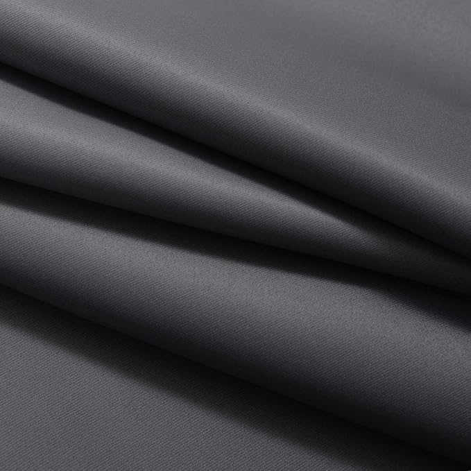 Yakamok Light Blocking Ombre Curtains, Greyish White and Black Gradient Color Curtains, Room Darkening Grommet Window Drapes for Bedroom(Black, 52x54 Inch, 2 Panels)