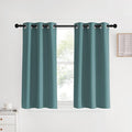NICETOWN Modern Blackout Curtains Noise Reducing, Greyish Blue, 2 Panels, W34 x L40 -Inch, Thermal Insulated and Privacy Room Darkening Drape Panels for Boy's Guest Room Door Small Short Window