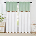 FRAMICS Farmhouse Cotton Linen Curtains for Living Room, Boho Button Curtains 84 Inch Length 2 Panels Set, Navy Blue Rustic Country Linen Window Curtains for Bedroom, Rod Pocket Drapes, 52 x 84 Inch