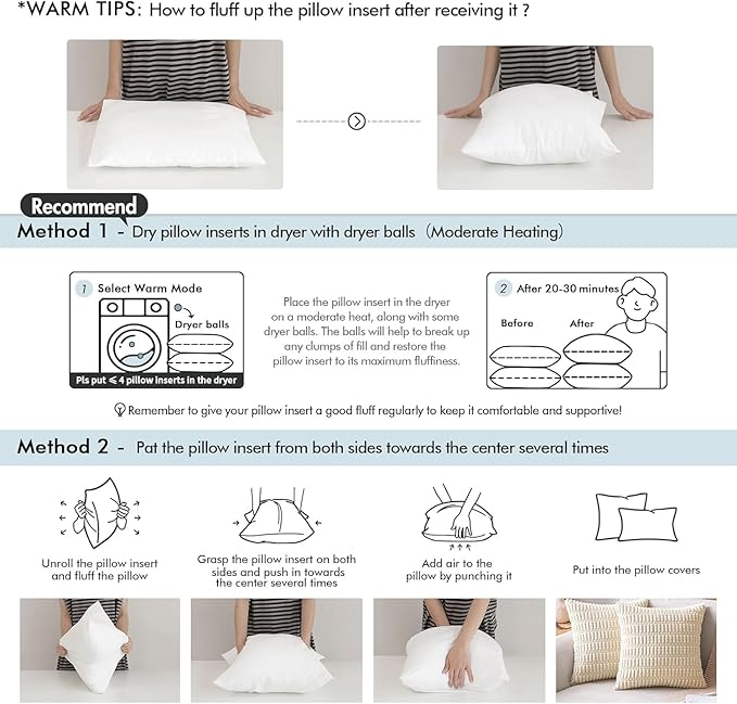 MIULEE Throw Pillow Insert Premium Pillow Stuffer Sham Rectangle for Decorative Cushion Bed Couch Sofa 14x24 Inch