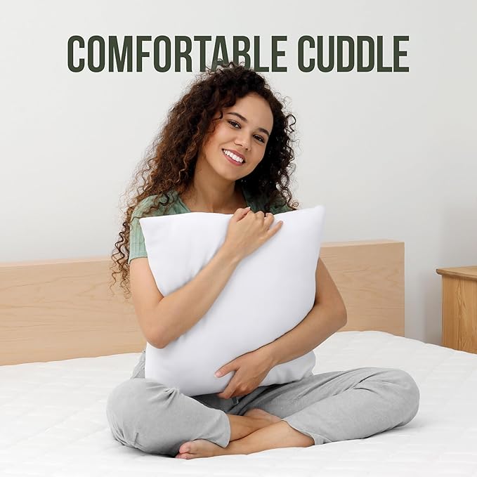 Utopia Bedding Throw Pillows (Set of 1, White) – 14 x 14 Inches Down Alternative Pillows for Bed, Sofa, and Couch - Fluffy Decorative Stuffer Pillow for Indoors & Outdoors