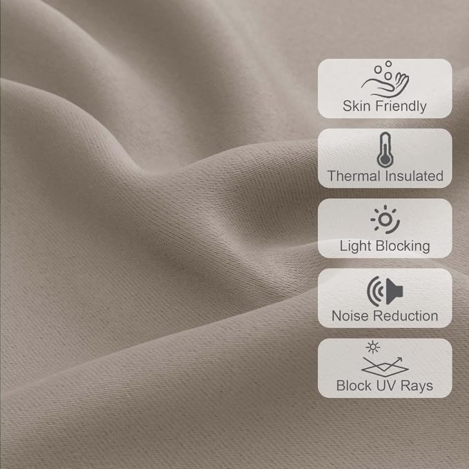 Chyhomenyc Stone Valances for Window, Room Darkening Short Curtains for Kitchen Bedroom Living Room, Rod Pocket Top Small Window Treatment Valance RV Bunk Panels, 60Wx14L, 2 Pieces