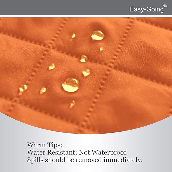 Easy-Going Oversized Chair Sofa Slipcover Reversible Sofa Cover Water Resistant Couch Cover Furniture Protector Cover with Elastic Straps for Pets Dog (Oversized Chair, Orange/Black)