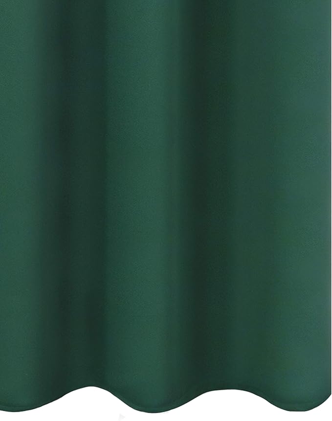 LEMOMO Dark Green Bedroom Blackout Curtains/52 x 54 Inch Long/Set of 2 Curtain Panels/Thermal Insulated Room Darkening Curtains