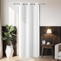 Joydeco Blackout Door Curtain for Doorway Privacy 108 Inches Long, Grommet Closet Curtain for Open Closet, Room Divider for Bedroom Living Room (Pure White 52Wx108L, 1 Panel)
