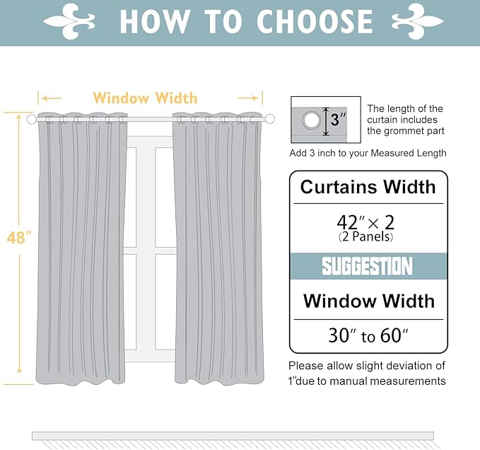 ChrisDowa Blackout Curtains 48 inches Long for Bedroom - 2 Panels Set Grommet Thermal Insulated Room Darkening Curtains for Living Room (Biscotti Beige, 42 x 48 Inch)