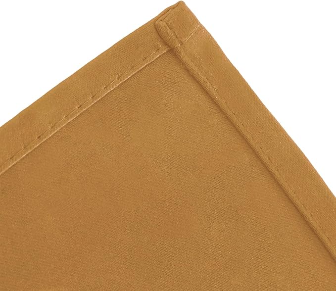 LEMOMO Mustard Yellow Blackout Curtains/38 x 54 Inch/Set of Two Panels Grommet Living Room Curtains