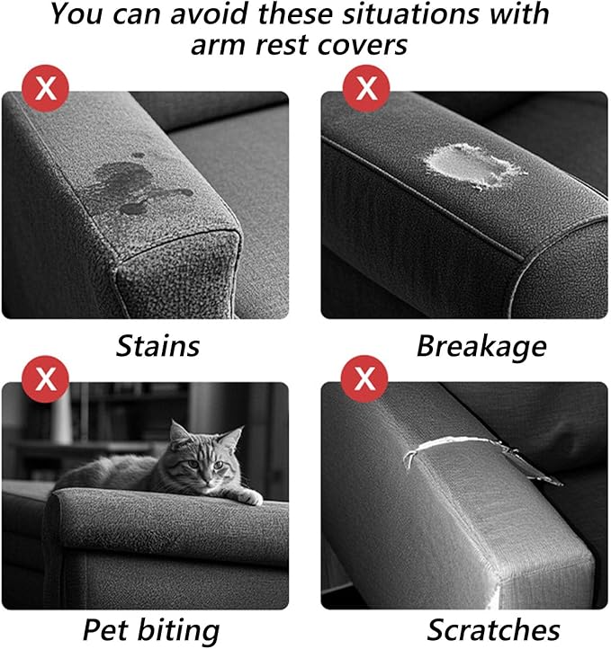 Soothing Home Sofa Covers, Sofa Hero Covers, Wear-Resistant Universal Couch Covers Washable Stretch Sectional Couch Cushion Covers (Orange,Arm Rest Covers 2pcs)